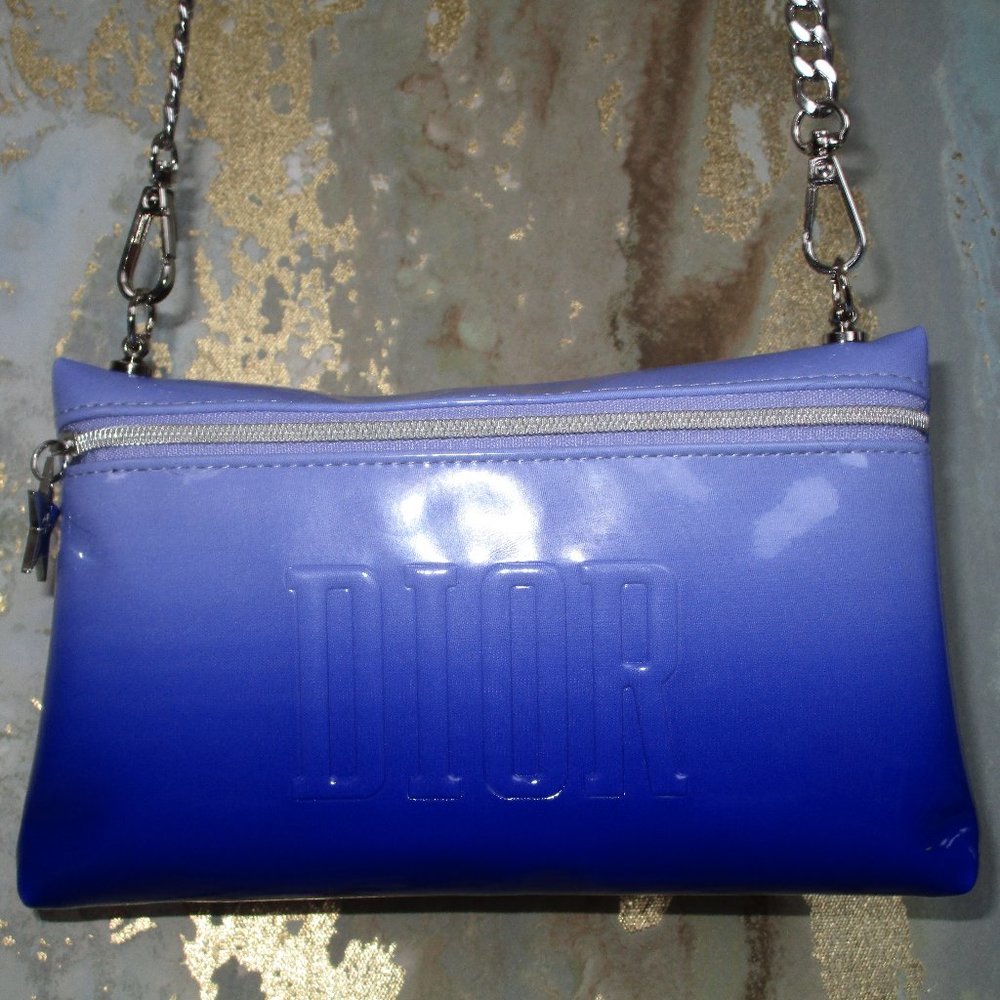 Deep Blue Ombre Dior Pouch Purse